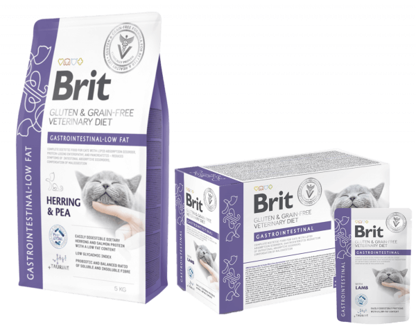 Pack BRIT Grain Free Gastrointestinal para gatos con problemas digestivos