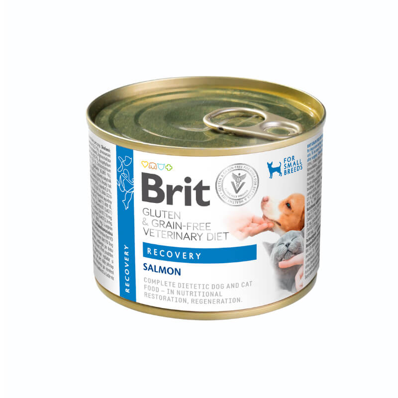 Latas BRIT Grain Free Recovery para perros y gatos en recuperación – pack de 6 x 400 g