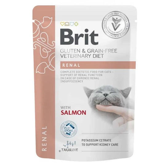 Comida húmeda BRIT Vet Diets Cat Renal con salmón para gatos con insuficiencia renal