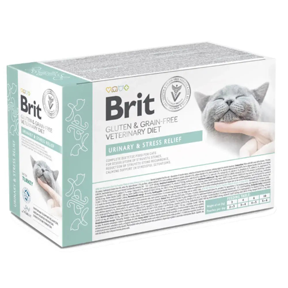 Comida húmeda BRIT Vet Diets Urinary & Stress Relief con pavo para gatos esterilizados