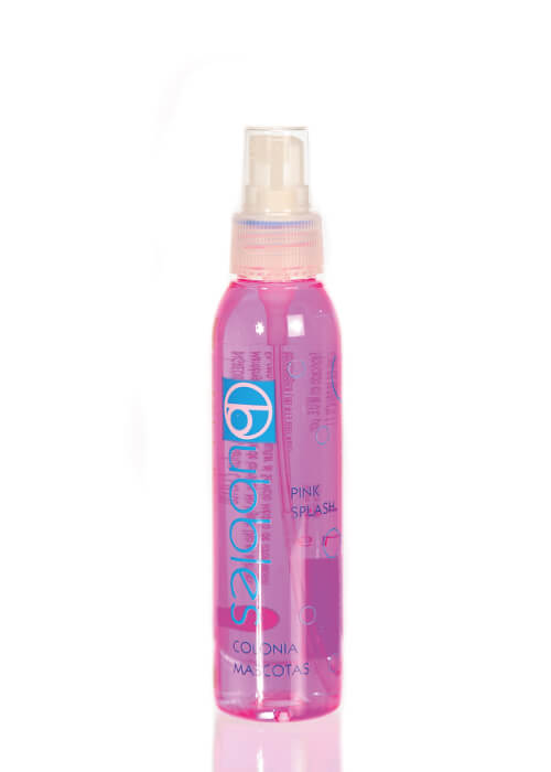 Colonia Pink Splash Bubbles para perros y mascotas, fragancia fresca y juvenil con notas florales y frutales
