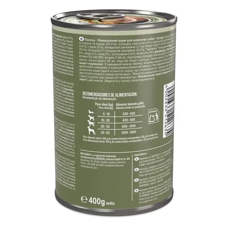 Comida húmeda Holistic salmón sin cereales para perros adultos 400g Made in Germany