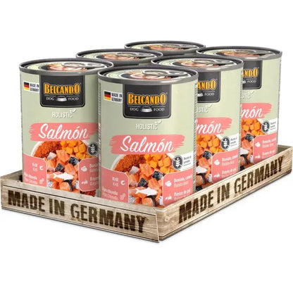 Comida húmeda Holistic salmón sin cereales para perros adultos 400g Made in Germany