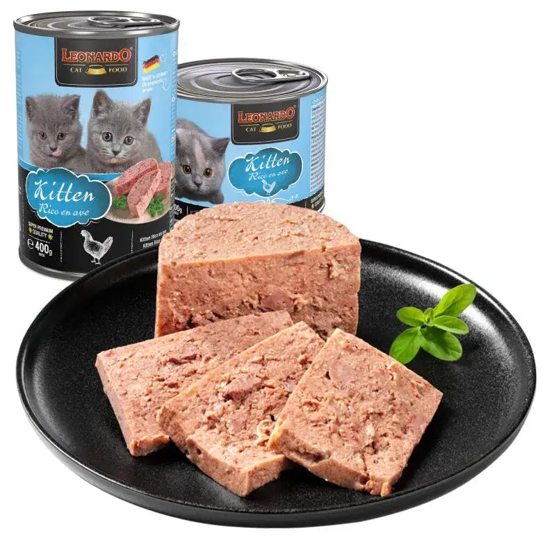 Comida húmeda para gatitos rica en ave sin cereales alimento completo kitten Canarias