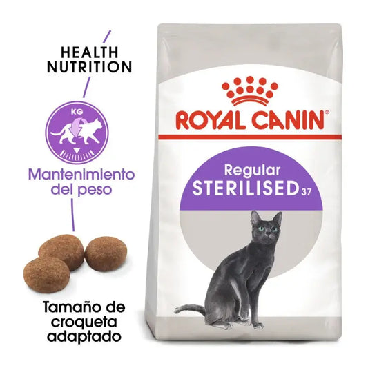 ROYAL CANIN Regular Sterilized 37 / Pienso Para Gatos. Gabo&Gordo Pet Shop en Las Palmas de Gran Canaria tienda para mascotas, perros, gatos, conejos, tortugas, animales