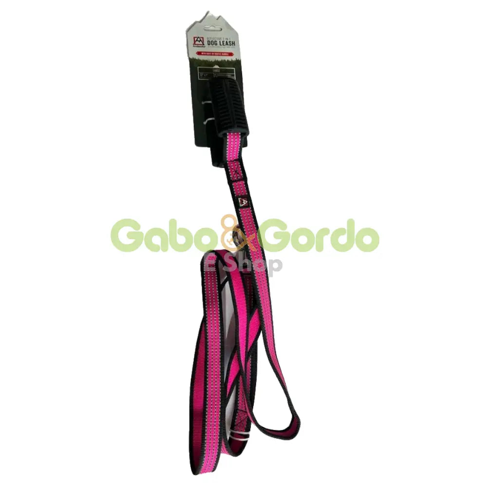 Correa reflectante para mascotas de doble mango, rosa Gabo y Gordo E Shop, la mejor tienda online en las Islas Canarias, España, tienda online para mascotas, perros, gatos, conejos, tortugas, animales, accesorios para mascotas en general. 
Gabo y Gordo E Shop in Canary Islands, the best store for pets, dogs, cats, rabbits, turtles, animals, pet accessories.