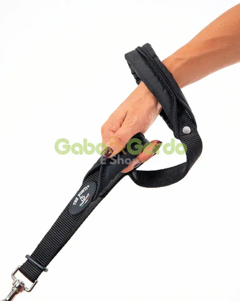 Correa doble TRE PONTI roja de 100 cm con asas acolchadas para perros grandes