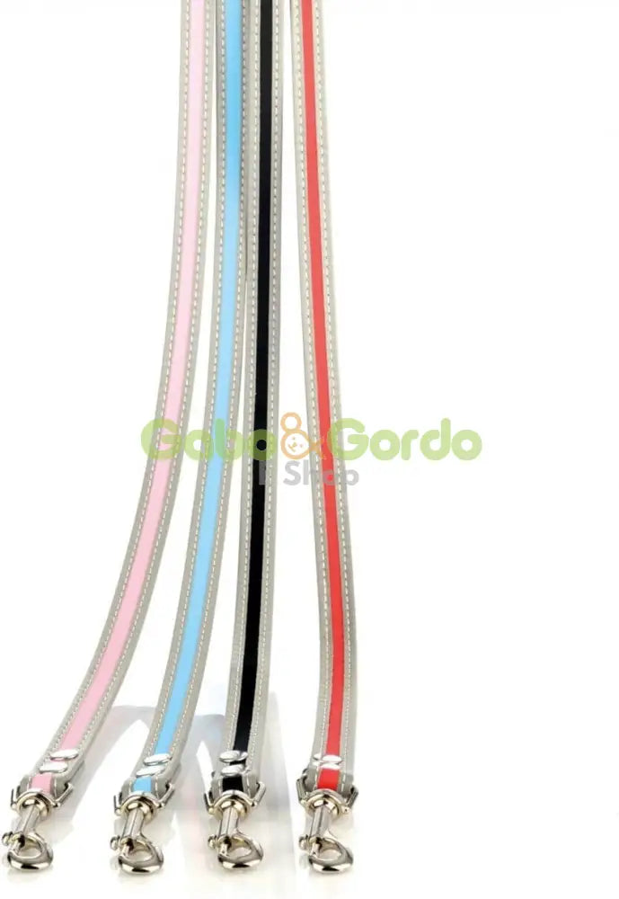 Correa reflectante TRE PONTI rosa 118 cm para perros pequeños y medianos, diseño italiano e impermeable