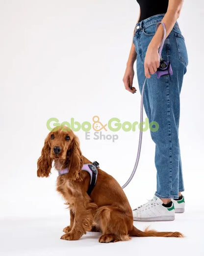 Correa reflectante TRE PONTI rosa 118 cm para perros pequeños y medianos, diseño italiano e impermeable