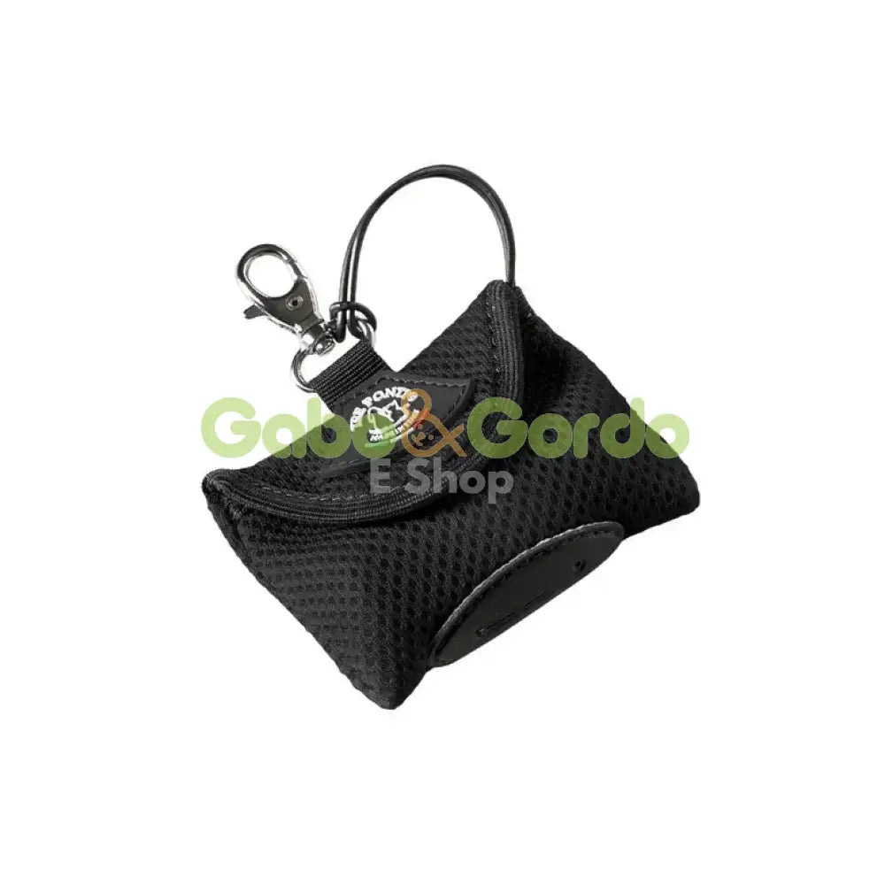 Dispensador de bolsas TRE PONTI en color negro para perros, diseño silencioso y práctico