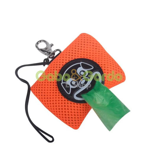 Dispensador TRE PONTI Smile Dog naranja para bolsas de perros, silencioso y práctico
