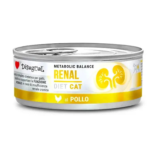 Disugual Metabolic Balance Renal alimento húmedo dietético para gatos con insuficiencia renal crónica, bajo en fósforo, pack de 12 sobres de 85 g