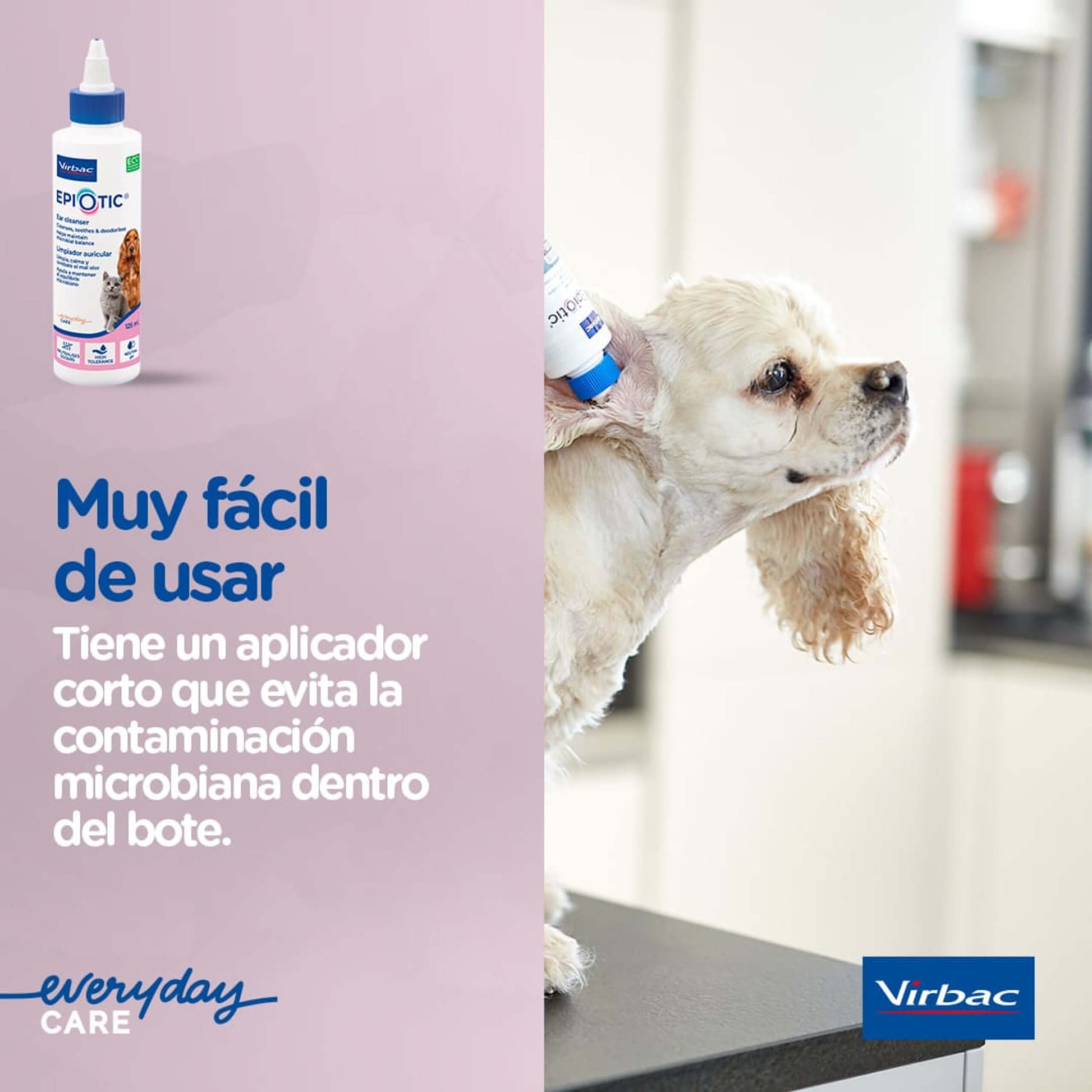 Limpiador auricular micelar Epiotic para perros y gatos – Virbac – Gabo y Gordo E Shop