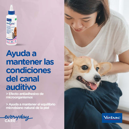 Limpiador auricular micelar Epiotic para perros y gatos – Virbac – Gabo y Gordo E Shop
