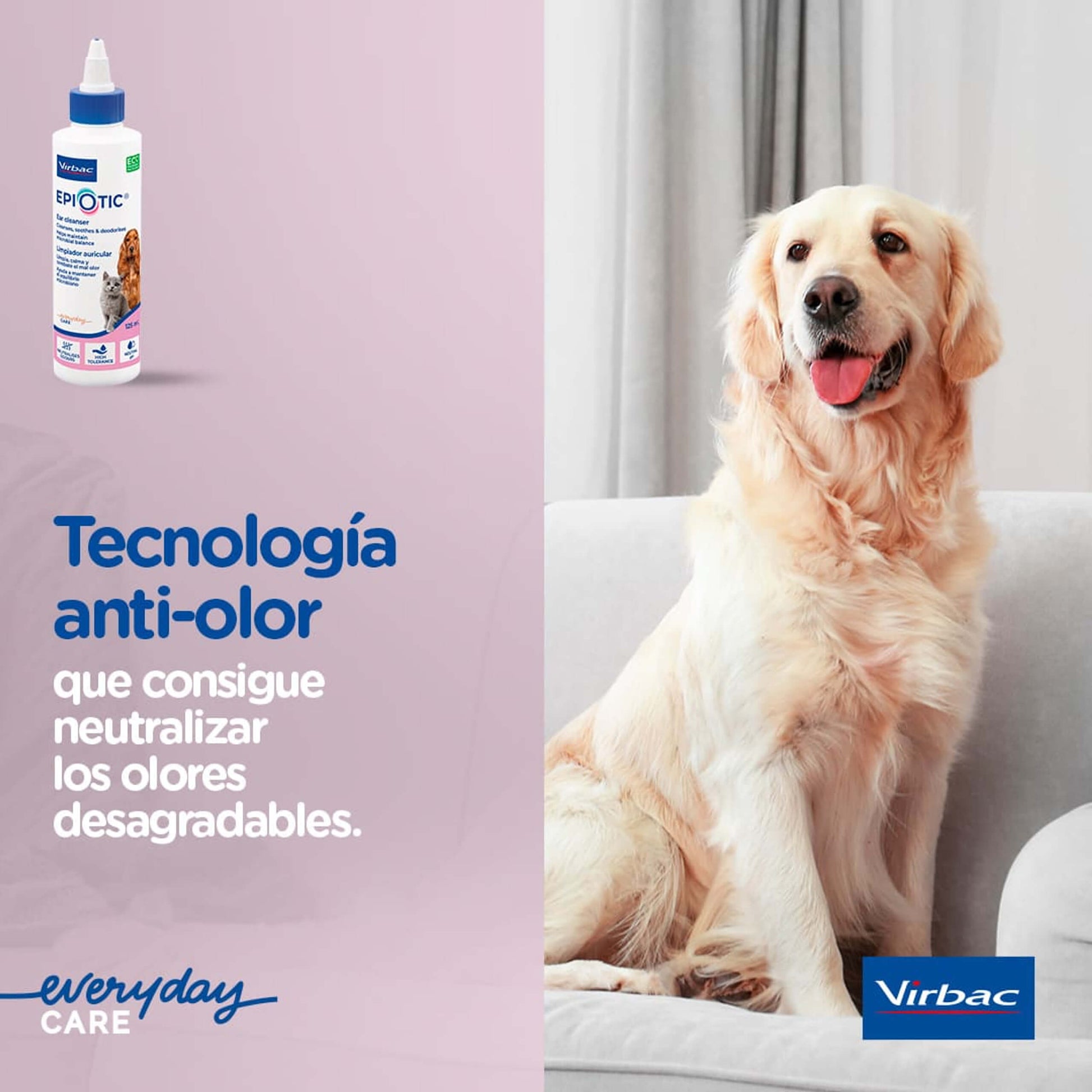 Limpiador auricular micelar Epiotic para perros y gatos – Virbac – Gabo y Gordo E Shop