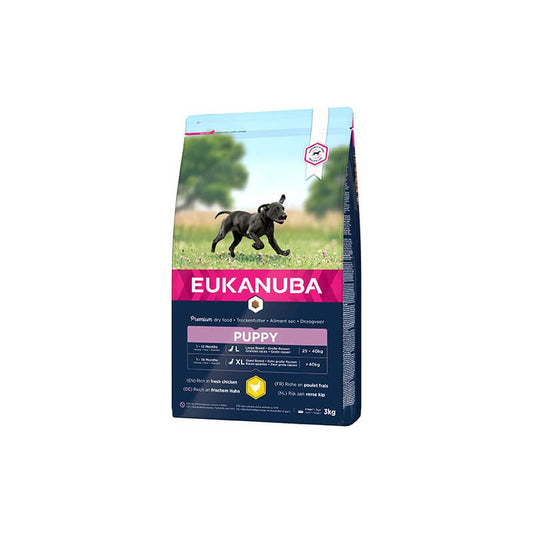 Saco de pienso Eukanuba Puppy para cachorro de raza grande con pollo fresco
