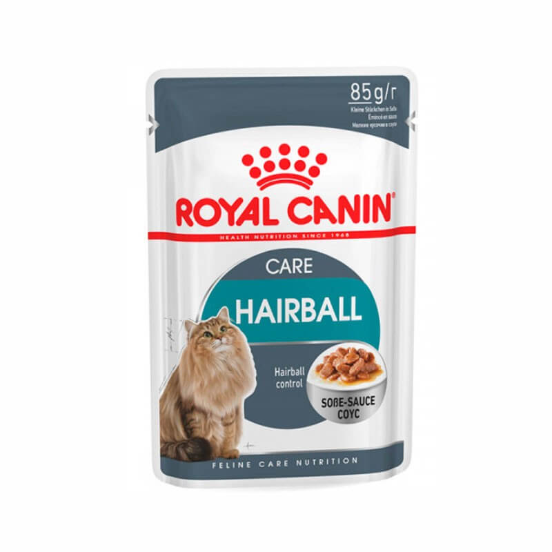ROYAL CANIN Hairball Care Gravy Pouch | Pack de 12 x 85 g para gatos