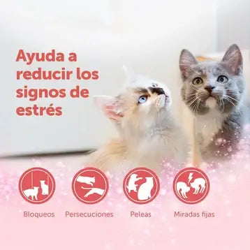 FELIWAY Friends Difusor con recambio de 48 ml para reducir peleas, estrés y conflictos entre gatos en el hogar. Disponible en Gabo y Gordo E Shop con envío en Canarias.