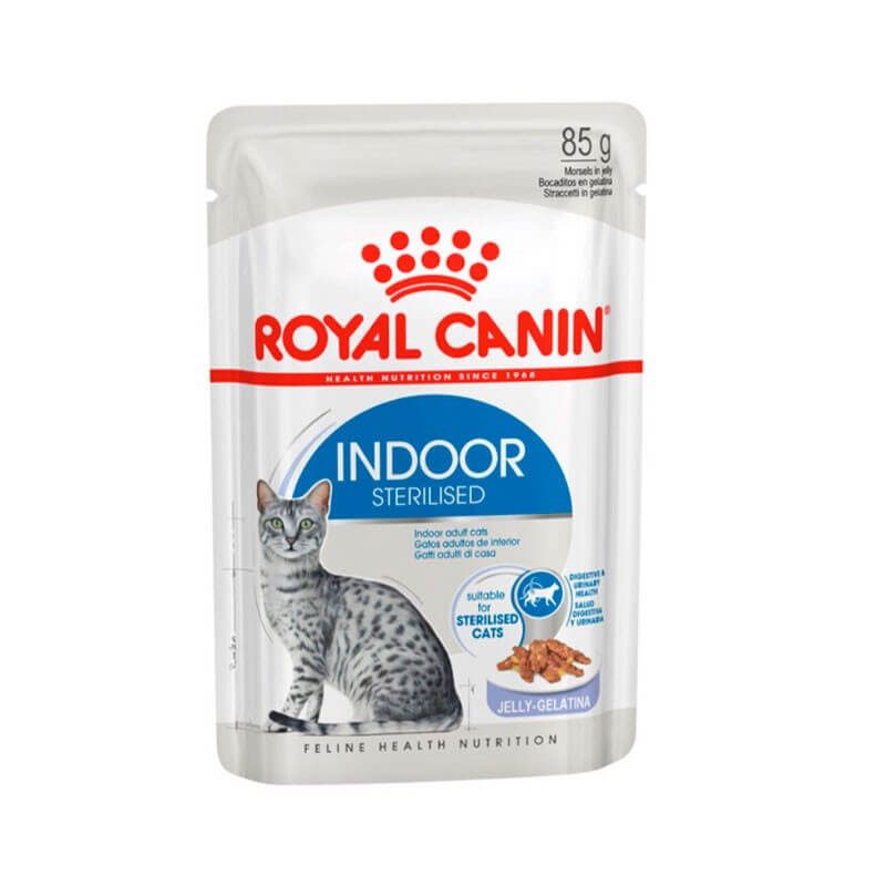 ROYAL CANIN Indoor Sterilised Gravy Pouch | Pack de 12 x 85 g para gatos Gabo&Gordo Pet Shop en Las Palmas de Gran Canaria tienda para mascotas, perros, gatos, conejos, tortugas, animales
