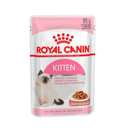 ROYAL CANIN Kitten Instinctive Gravy Pouch| Pack de 12 x 85 g para gatos