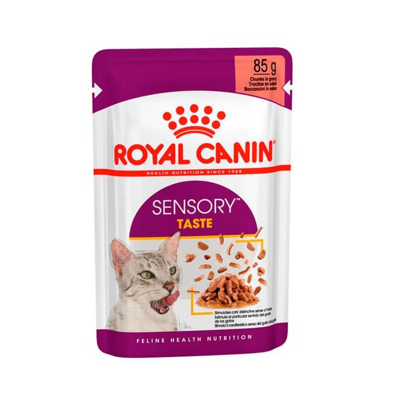 ROYAL CANIN Sensory Taste Gravy Pouch | Pack de 12 x 85 g para gatos. Gabo&Gordo Pet Shop en Las Palmas de Gran Canaria tienda para mascotas, perros, gatos, conejos, tortugas, animales