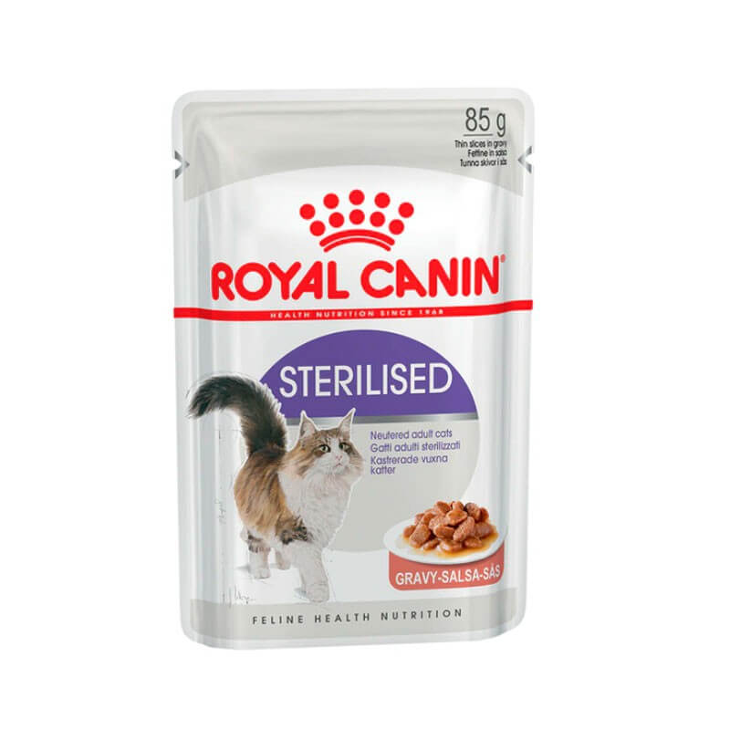 ROYAL CANIN Sterilised Gravy Pouch | Pack de 12 x 85 g para gatos. Gabo&Gordo Pet Shop en Las Palmas de Gran Canaria tienda para mascotas, perros, gatos, conejos, tortugas, animales