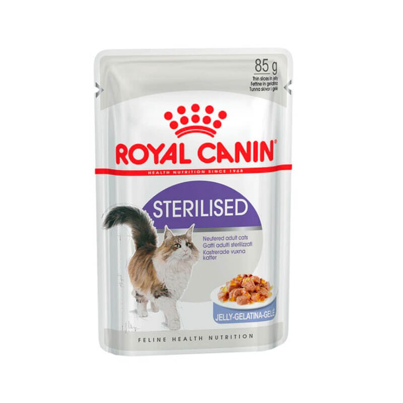 ROYAL CANIN Sterilised Jelly Pouch | Pack de 12 x 85 g para gatos. Gabo&Gordo Pet Shop en Las Palmas de Gran Canaria tienda para mascotas, perros, gatos, conejos, tortugas, animales