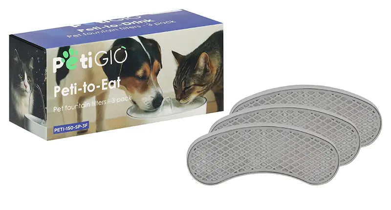 Pack de 3 filtros de repuesto PETI-150-SP-3F compatibles con fuentes para gatos y perros PETI-150, PETI-151 y PETI-152