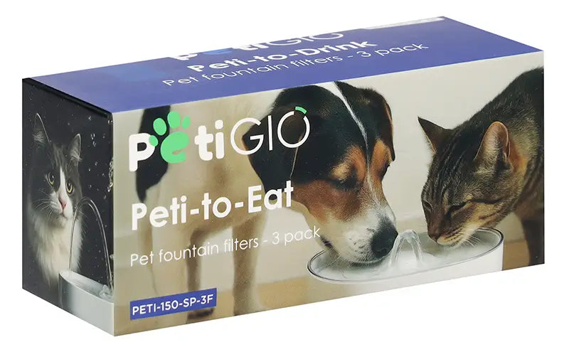 Pack de 3 filtros de repuesto PETI-150-SP-3F compatibles con fuentes para gatos y perros PETI-150, PETI-151 y PETI-152