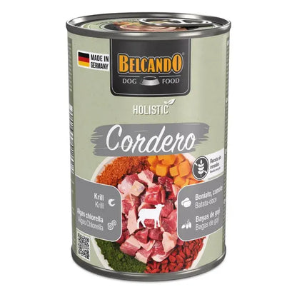 Comida húmeda holística para perros adultos con cordero sin cereales Made in Germany