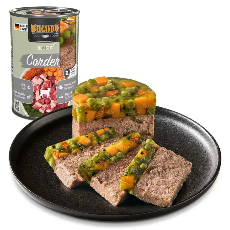 Comida húmeda holística para perros adultos con cordero sin cereales Made in Germany