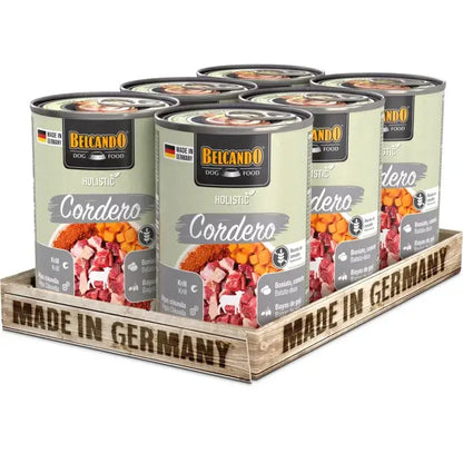 Comida húmeda holística para perros adultos con cordero sin cereales Made in Germany