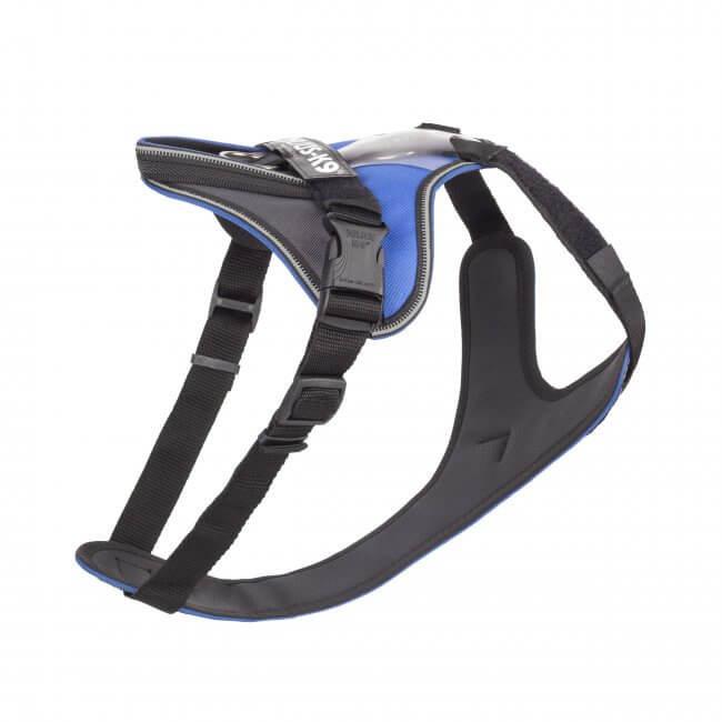Arnés Julius K9 IDC Longwalk Black negro y gris para perros ergonómico