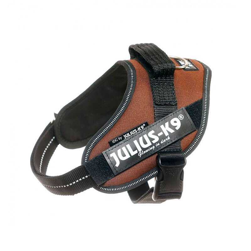Arnés JULIUS-K9 IDC Powerharness Chocolate ergonómico y resistente para perros