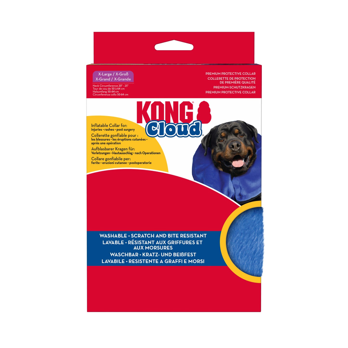 KONG Cloud collar isabelino hinchable azul para perros y gatos