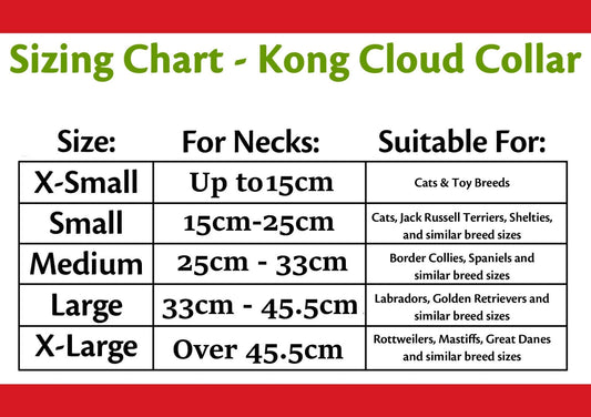 KONG Cloud collar isabelino hinchable azul para perros y gatos