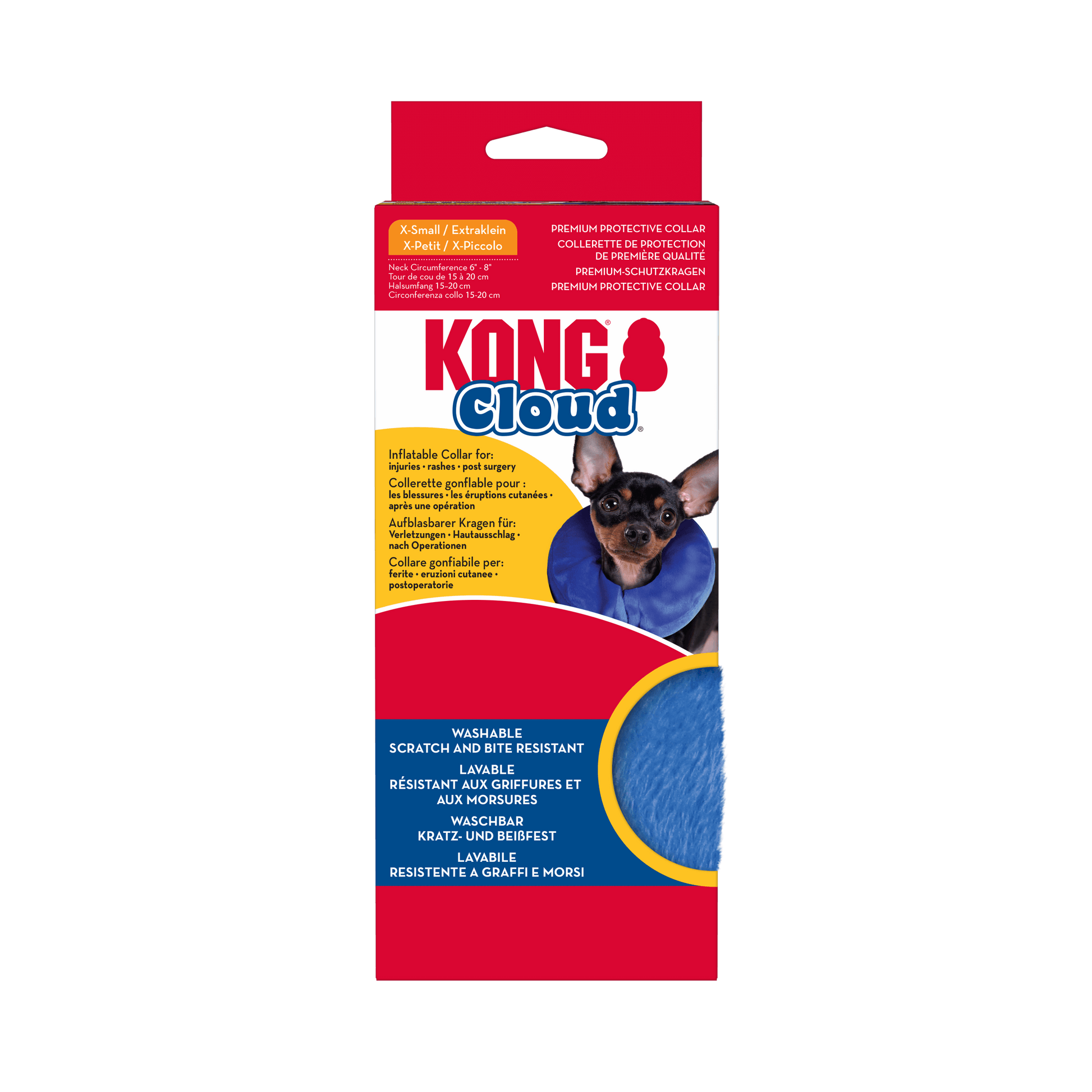 KONG Cloud collar isabelino hinchable azul para perros y gatos
