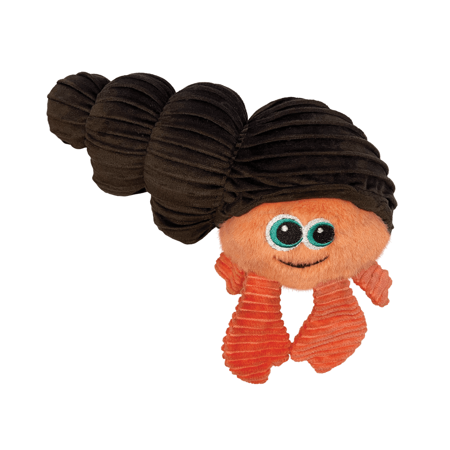 KONG Cuteseas Rufflez Cangrejo Ermitaño peluche suave y texturizado con chirriador para perros
