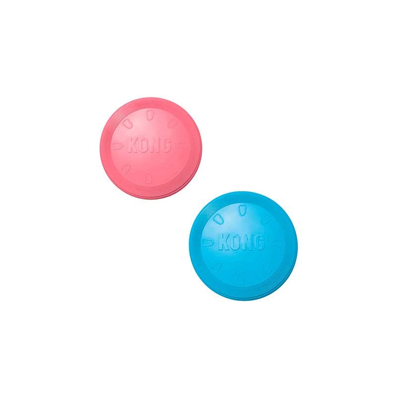 KONG Flyer Classic frisbee resistente y flexible para perros, seguro para dientes y encías