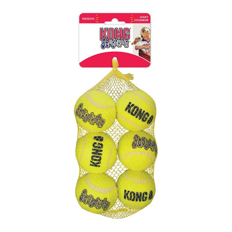 KONG SqueakAir Ball | Pelota de tenis con chirriador para perros