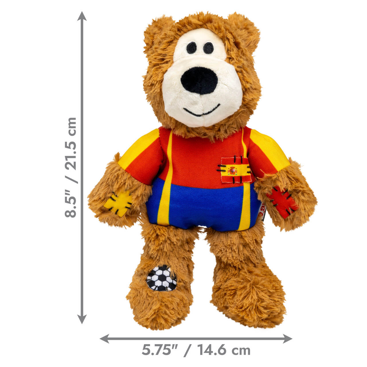 KONG Wild Knots Sport Bear España, peluche resistente para perros con cuerda interna anudada y chirriador para juegos interactivos.