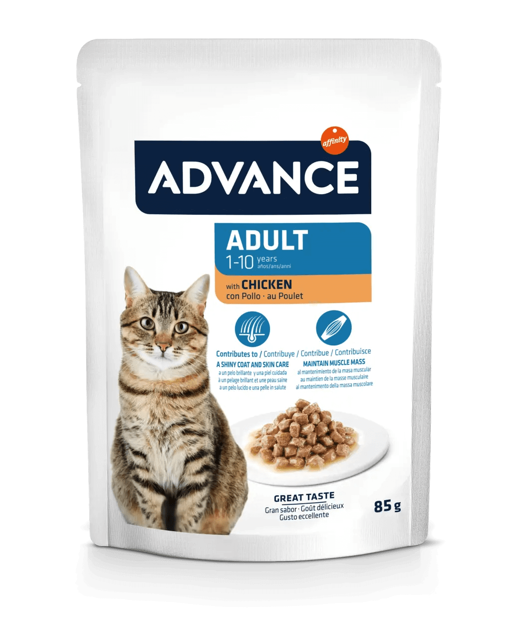 ADVANCE Adulto | Comida húmeda para gatos adultos esterilizados con pavo Pack 12 x 85g.  Gabo y Gordo E Shop, la mejor tienda online en las Islas Canarias, España, tienda online para mascotas, perros, gatos, conejos, tortugas, animales, accesorios para mascotas en general. 
Gabo y Gordo E Shop in Canary Islands, the best store for pets, dogs, cats, rabbits, turtles, animals, pet accessories.