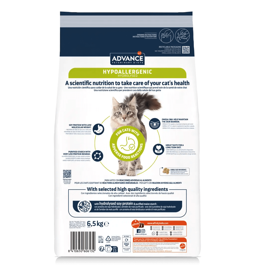 ADVANCE Vet Hypoallergenic | Pienso para gatos 1.25 kg  Gabo y Gordo E Shop, la mejor tienda online en las Islas Canarias, España, tienda online para mascotas, perros, gatos, conejos, tortugas, animales, accesorios para mascotas en general. 
Gabo y Gordo E Shop in Canary Islands, the best store for pets, dogs, cats, rabbits, turtles, animals, pet accessories.