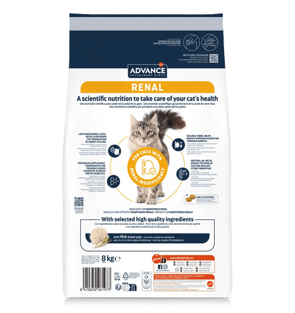 PIENSO ADVANCE VET RENAL PARA GATOS CAT FOOD Gabo y Gordo E Shop, la mejor tienda online en las Islas Canarias, España, tienda online para mascotas, perros, gatos, conejos, tortugas, animales, accesorios para mascotas en general. 
Gabo y Gordo E Shop in Canary Islands, the best store for pets, dogs, cats, rabbits, turtles, animals, pet accessories.