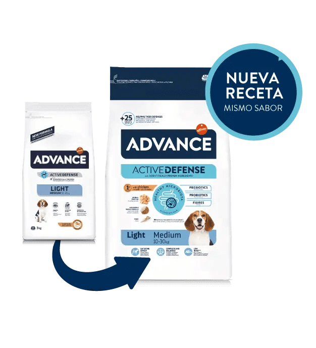 Pienso ADVANCE  LIGHT MEDIUM Gabo&Gordo Pet Shop en Las Palmas de Gran Canaria tienda para mascotas, perros, gatos, conejos, tortugas, animales