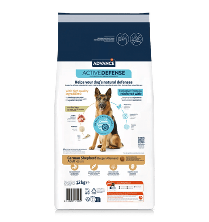 PIENSO ADVANCE GERMAN SHEPHERD DOG PERRO PASTOR ALEMÁN Gabo y Gordo E Shop, la mejor tienda online en las Islas Canarias, España, tienda online para mascotas, perros, gatos, conejos, tortugas, animales, accesorios para mascotas en general. 
Gabo y Gordo E Shop in Canary Islands, the best store for pets, dogs, cats, rabbits, turtles, animals, pet accessories.
