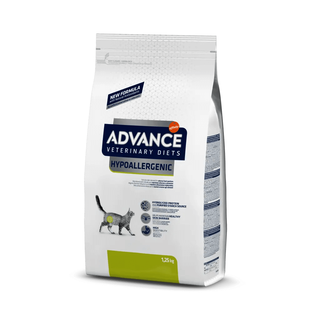 ADVANCE Vet Hypoallergenic | Pienso para gatos 1.25 kg  Gabo y Gordo Pet Shop en Las Palmas de Gran Canaria