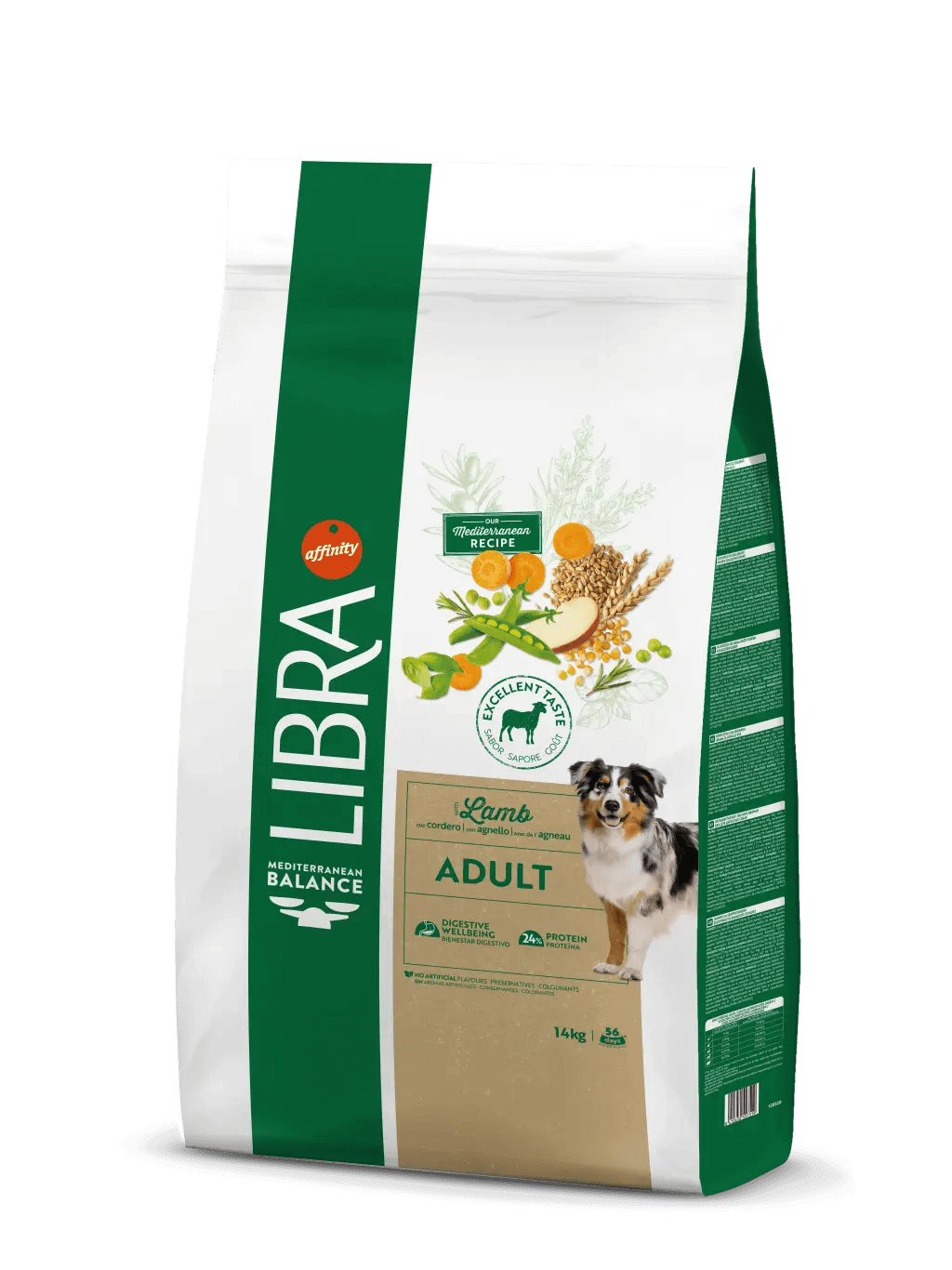 Saco de pienso LIBRA Adult Lamb con cordero para perros adultos.