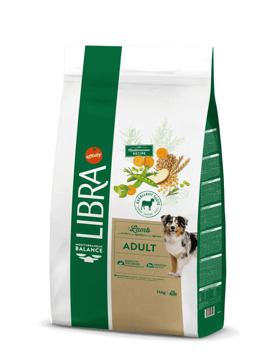 Saco de pienso LIBRA Adult Lamb con cordero para perros adultos.