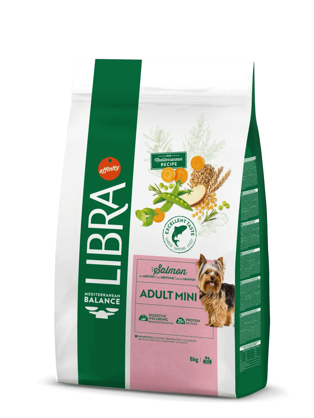 Saco de pienso LIBRA Adult Mini Salmon con salmón para perros adultos de tamaño pequeño.